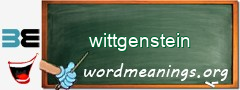WordMeaning blackboard for wittgenstein